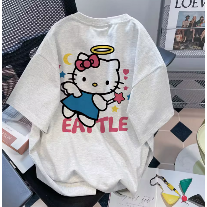 (2차입고,무료배송)헬로키티 루즈핏 반팔 면티셔츠