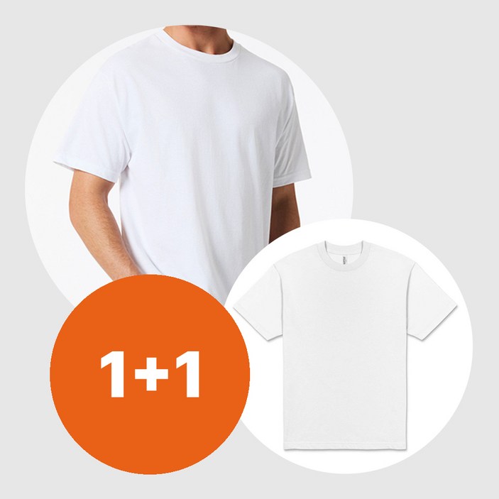 11 트리플에이 반팔티 1301 아메리칸어패럴 AAA 무지티 블랙 화이트