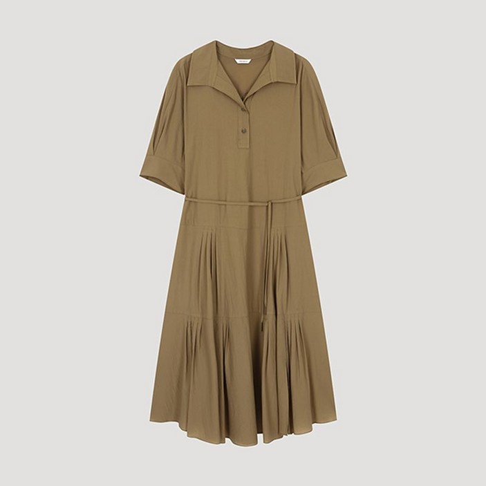 쉬즈미스 벨티드 패널 칼라 원피스 SWWOPO22040 CA