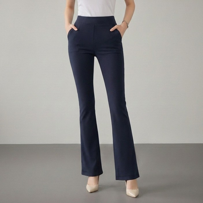 2장[GTM] 국내제작 여성나팔바지 매일 입고싶은 데일리 밴딩 슬랙스 오피스룩 슬림 부츠컷 스판 팬츠