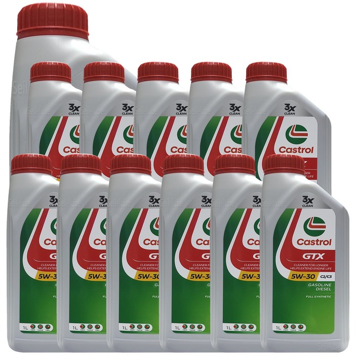 캐스트롤 GTX SP C2/C3 5W30 1L x 12개 1박스 가솔린 디젤 겸용 100% 합성 엔진오일