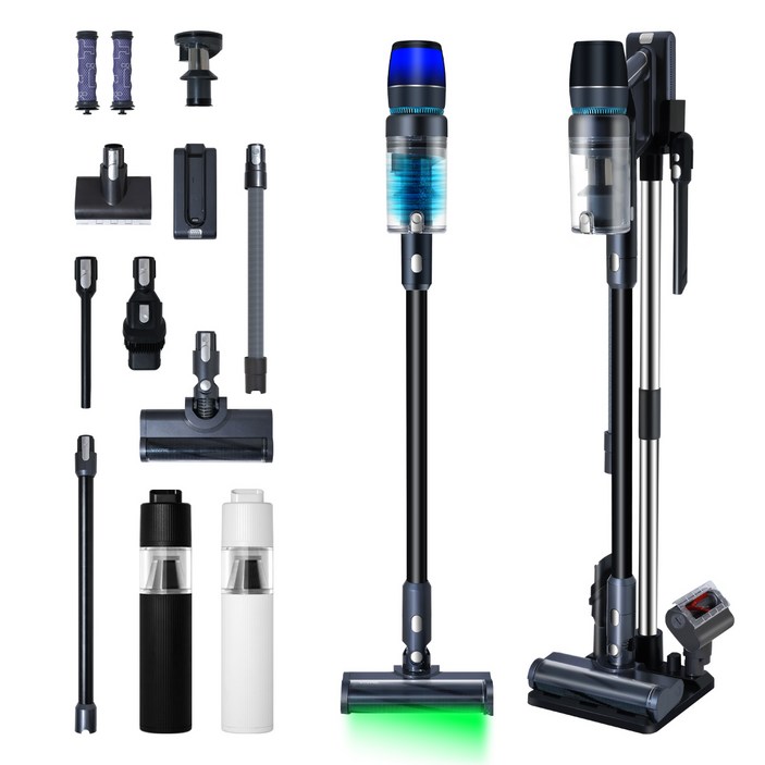 최신형 차이슨 무선 청소기 BLDC V50 자동충전 거치대 + 고사양 흡입력, BLDC V50, 혼합색상