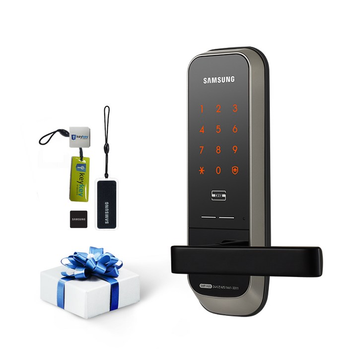 삼성전자 무타공 도어록 SHPH20 카드키 걸이형 2p 스티커형 2p 세트