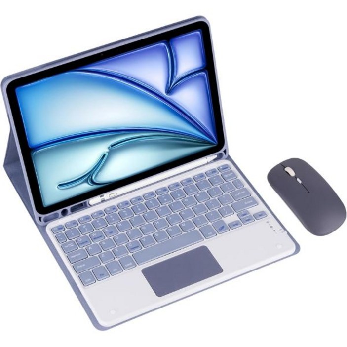 갤럭시 탭 A7 라이트8.7 SMT220T225 태블릿 호환 키보드 케이스 분리형 가죽 내장 펜 홀더 보라색 일반