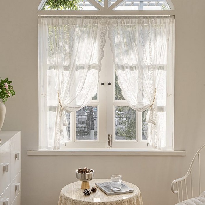 YYT 우아한 화이트 커튼