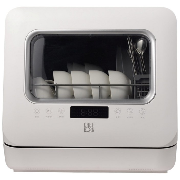 쉐프본 워시폴4 무설치 무타공 식기세척기 3인용, 고객직접설치, WQP46201, 화이트