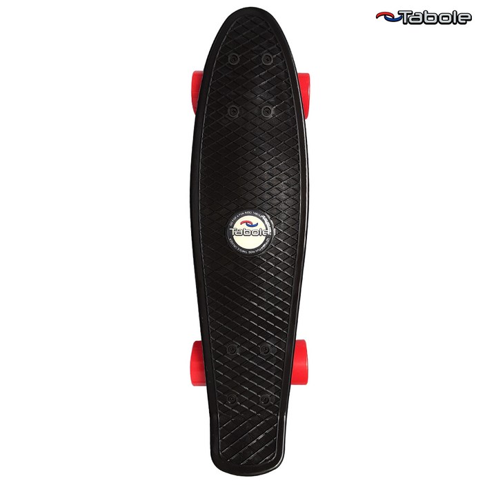 타보 어린이 초등 입문 크루져보드 크루저보드 미니 스케이트보드 크리스마스선물, 블랙, 1개