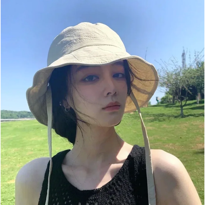 nininini 여성 바스락 벙거지 버킷햇