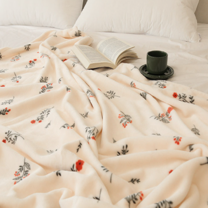 키스토 가을 겨울 대형 극세사담요 보온 양면 무릎담요 이불담요