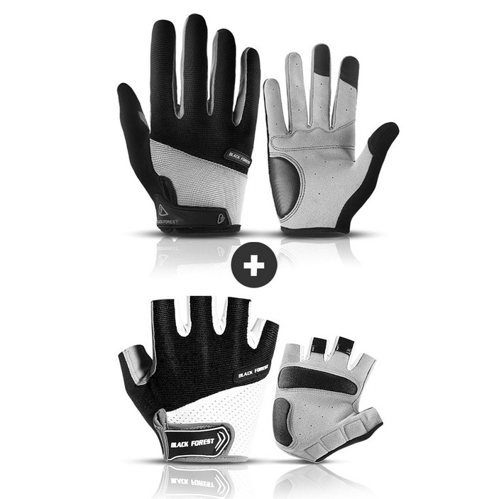 댄트클럽 충격 흡수 자전거 반장갑  긴장갑 1세트 2개, 라이딩블랙, 1개