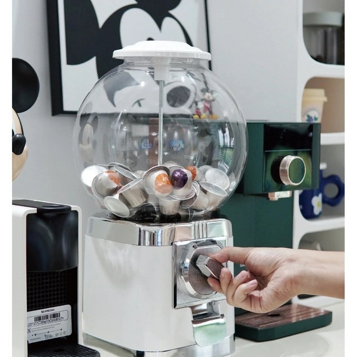 캔디머신 라슈에뜨 커피캡슐 뽑기기계 머신 캡슐 보관함 인테리어 집들이 홈카페 소품 디스펜서, 1개