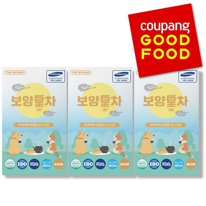 더보양 보양황차 각종인증 국내생산 강아지 고양이 마시는 영양제 건강음료 치료 후 회복식, 황태, 280ml, 3박스