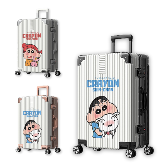 짱구 유리 캐릭터 여행 캐리어 기내용 중대형 화물용 여행 가방