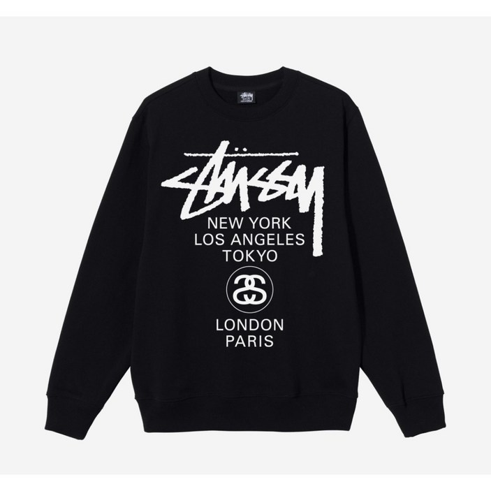 슈데일리 스투시 월드투어 크루 블랙 2021