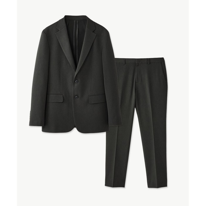 [STCO] 남성 경량 통기성 스트레치 트윌 허리밴딩 여름셋업 릴렉스핏 카키