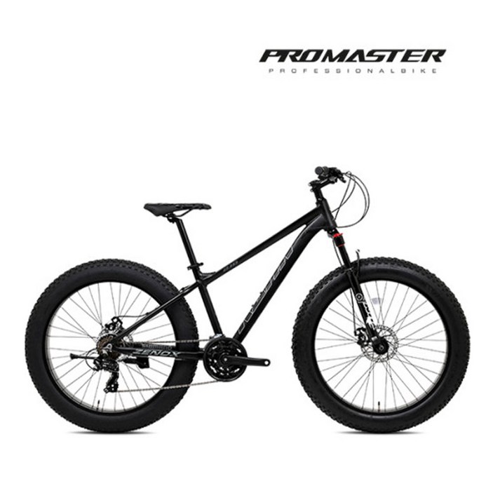 2022 프로마스터 스타커2.1D 팻바이크 26인치 MTB자전거, 매트블랙레드