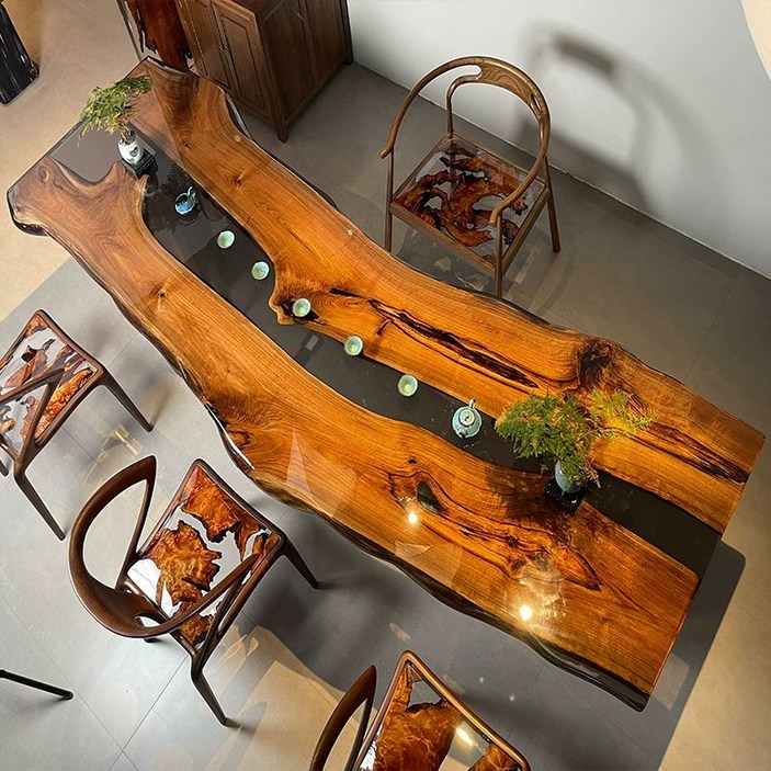 데이와리보 레진테이블 하천 식탁 에폭시테이블