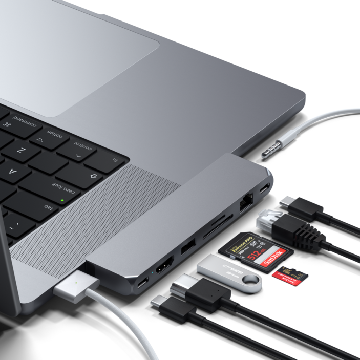 사테치 C타입 8in1 USB4 맥북프로 일체형 초고속 멀티 허브 맥스