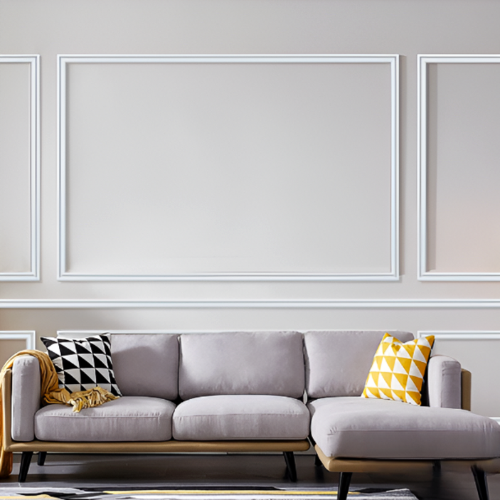 벽장식띠 웨인스코팅 테이프 3m 접착식 몰딩 가정용 셀프 인테리어 벽 사각 액자, 화이트 3M