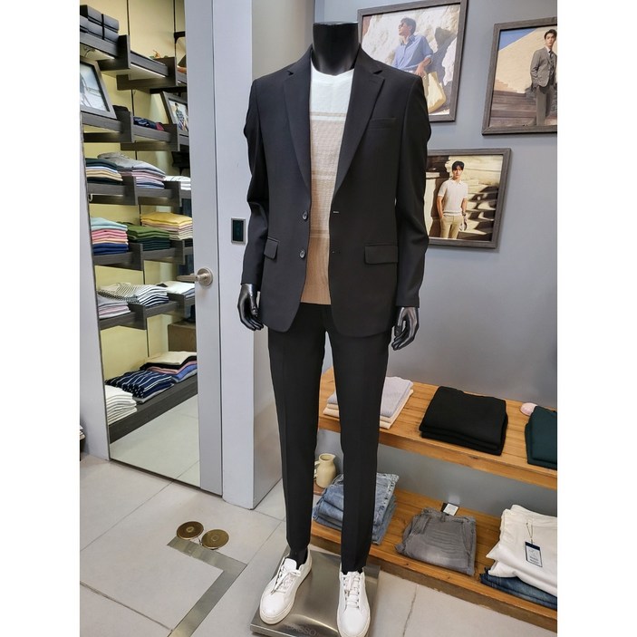 바쏘옴므 슬림핏 셋업정장 여름 캐주얼 언컨수트 2컬러 WSZ2JK71A,72A -3990