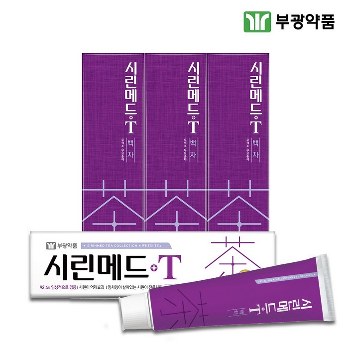 부광약품 시린메드 T 치약 125g 백차향, 125g, 4개