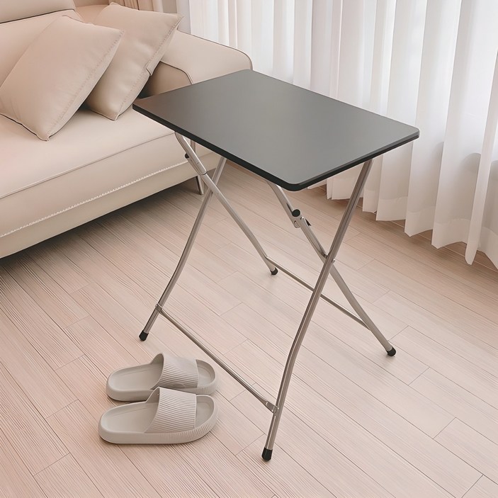 오브민 접이식 사각 테이블 소 600 x 400mm, 소형 블랙