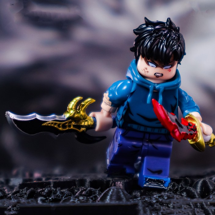 나혼자만레벨업 커스텀브릭 성진우 미니피규어