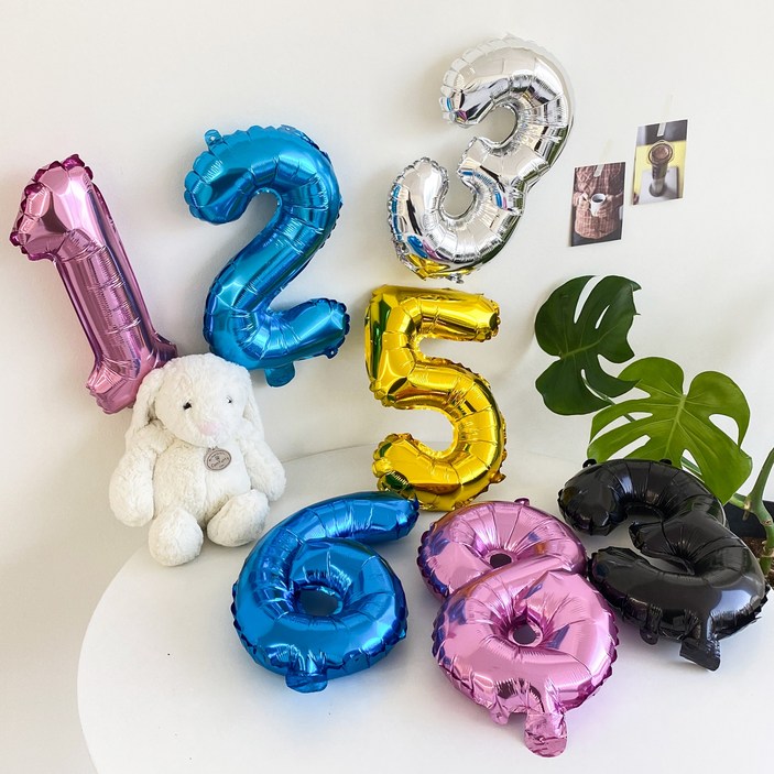 메리파티 생일파티용품 숫자 풍선