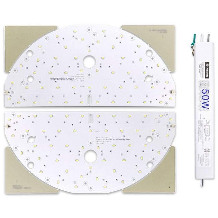 케빈라이팅 국산 삼성칩 조명 거실등 리폼 LED 모듈 원형방등 50W 398x191mm(2장)