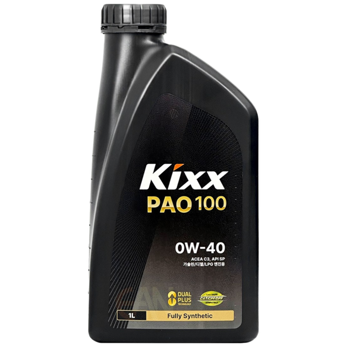 리뉴얼 킥스파오 KIXX PAO 100 SP 0W40 구 PAO1 장갑증정, 1L, 0w40, 4개