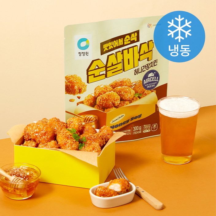 청정원 순살바삭 허니간장치킨 냉동, 300g, 1개 청정원 순살바삭 허니간장치킨 냉동, 300g, 1개
