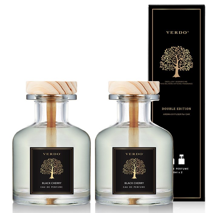 베르도 아로마 차량용 디퓨저 150ml, 블랙체리, 2개 베르도 아로마 차량용 디퓨저 150ml, 블랙체리, 2개