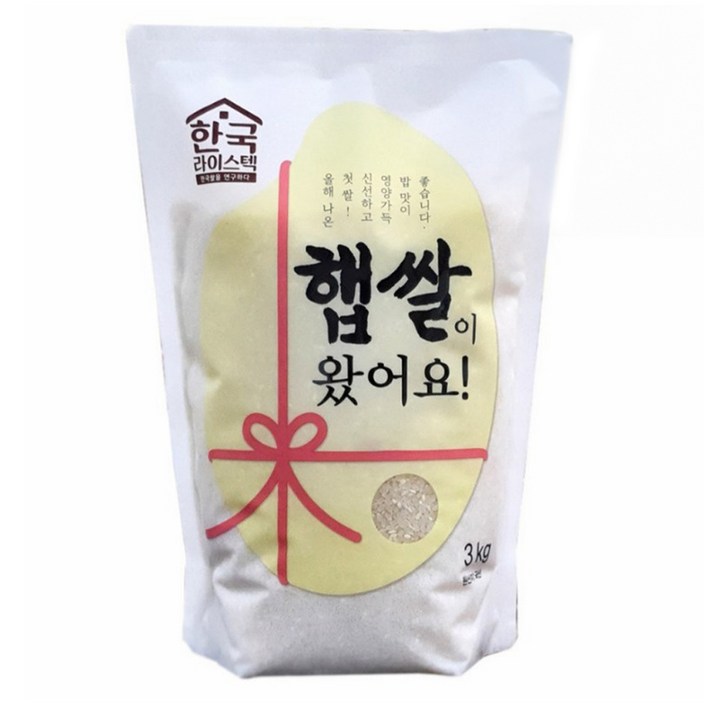 한국라이스텍 햅쌀이 왔어요 해담미, 등 외, 3kg, 1개