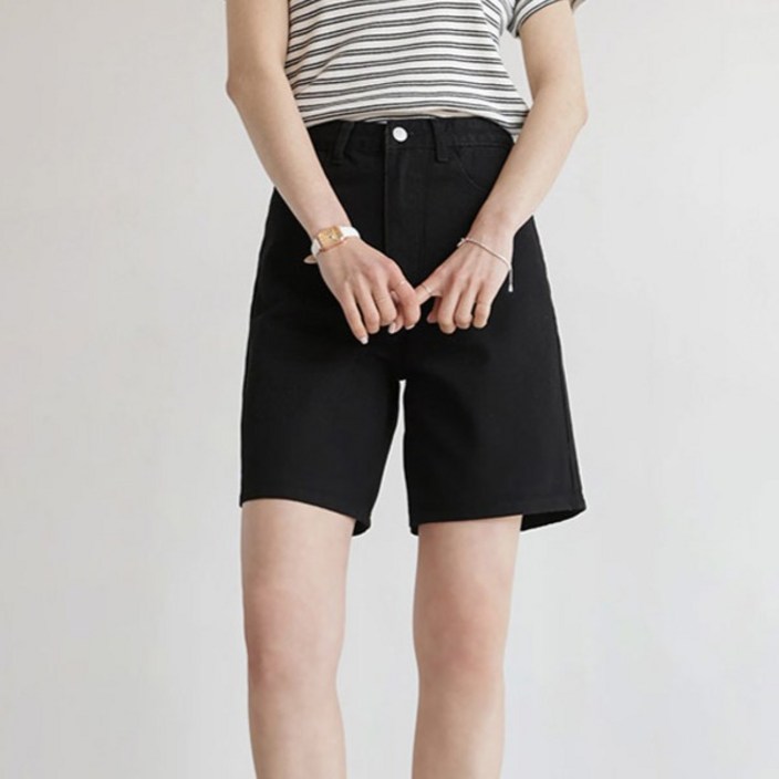 앤드스타일 여성용 숏/기본 썸쿨진No.11 베이직 A라인 데님 반바지 264511