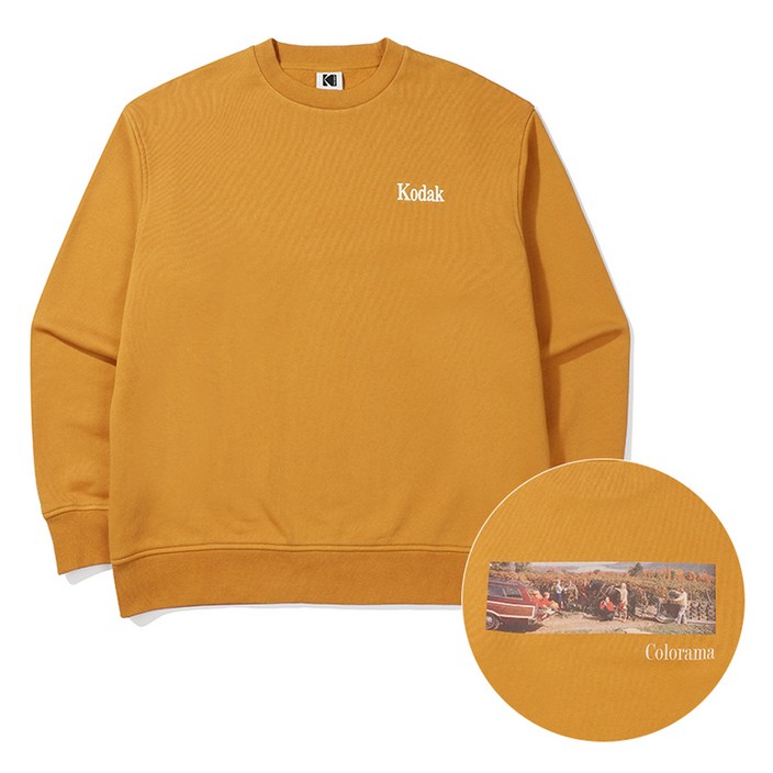 코닥어패럴 남녀공용 브라우니 컬러라마 맨투맨