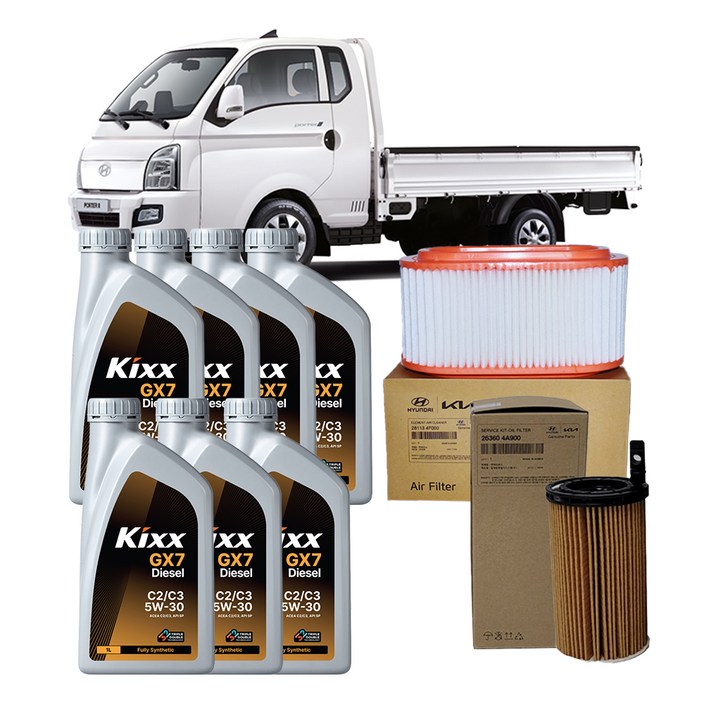 킥스 GX7 Diesel 5W30 엔진오일세트 출장교체