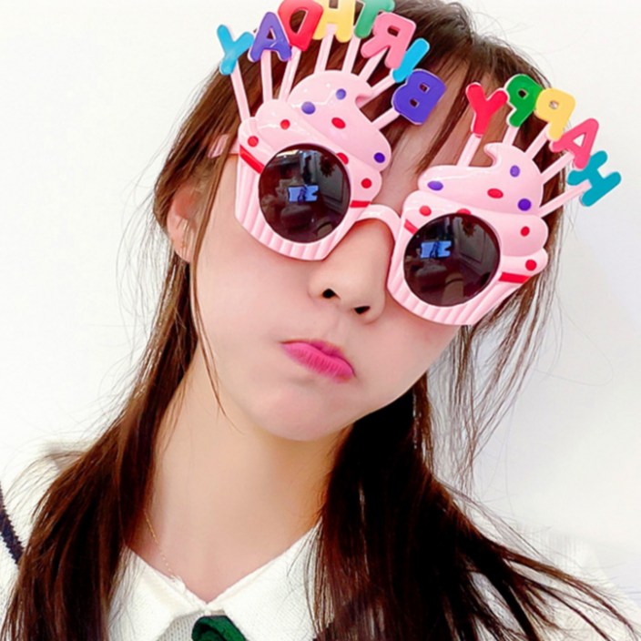 생일파티 머핀 안경