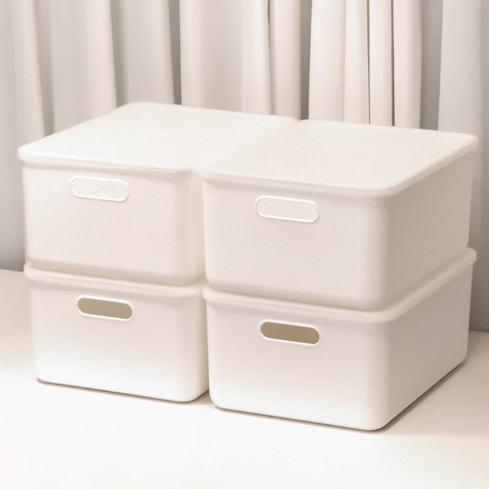 아임홈리빙 지니 팬트리 바스켓, 화이트, 4개