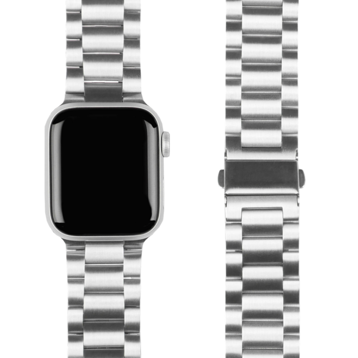 모할랩 애플워치 클라시 메탈 스트랩 실버