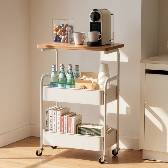 리네프 철제 이동식 테이블 트롤리