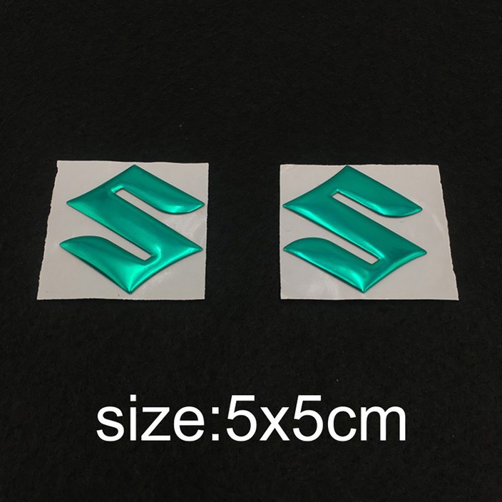데칼 3D 오토바이 스즈키 스티커 로고 탱크 골드 엠블럼 2pcs
