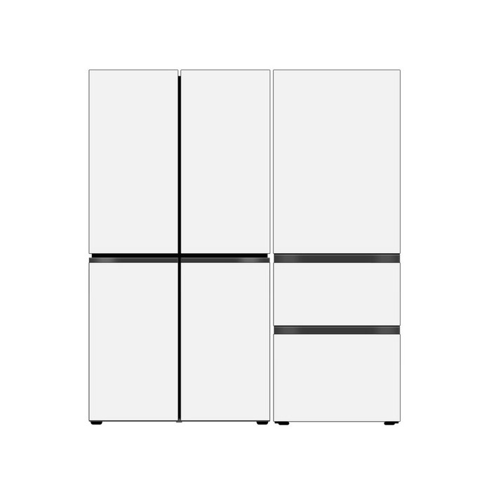 LG 디오스 오브제컬렉션 냉장고 Fit & Max + LG 디오스 오브제컬렉션 김치톡톡 Fit & Max R828MQQ012