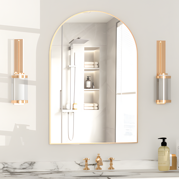 Brendayia 500x750mm 반아치형 벽걸이 거울 욕실 거울 침실 거실
