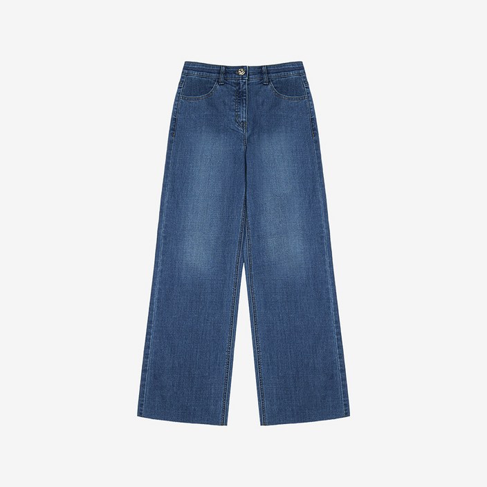 베스띠벨리 여성용 데끼컷 와이드 데님 팬츠 BKPKC2279