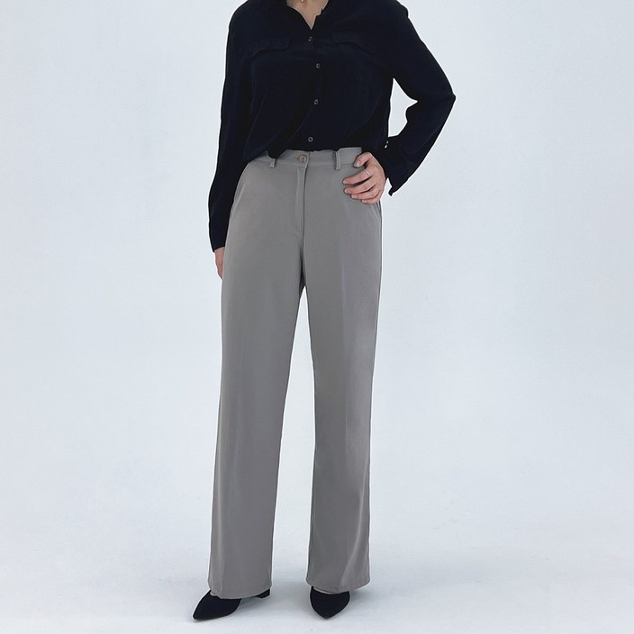 국산 3단 기장 여성 슬랙스 바지 와이드 팬츠 키큰녀 키작녀 바지
