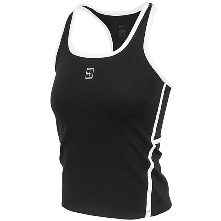 나이키 W 우먼스 Court DRI-FIT Advantage 테니스 탱크 탑 나시티 블랙-화이트