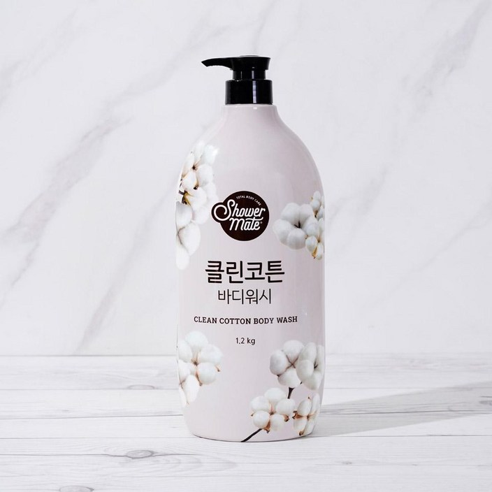 [메가마트]애경 샤워메이트 클린코튼 바디워시 1200ml, 1.2kg, 1개