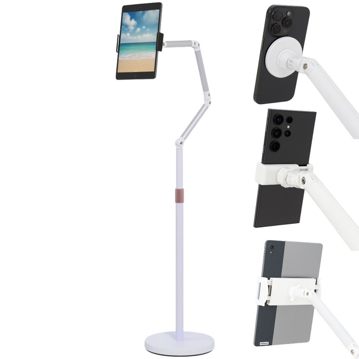 아르디스 헤드3개 맥세이프 스탠드 태블릿 거치대, 화이트, 1개