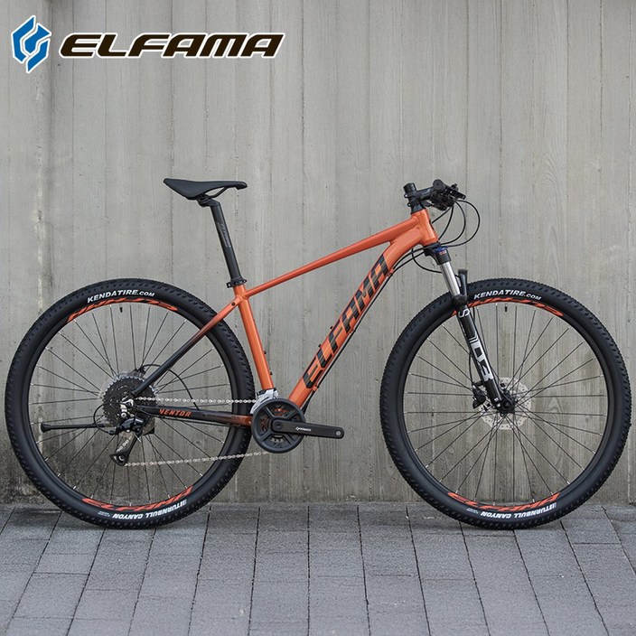 엘파마 벤토르 V4 / 입문용 MTB 자전거, 1개, 1042cm, 메탈릭 오렌지 / XS (27.5인치)
