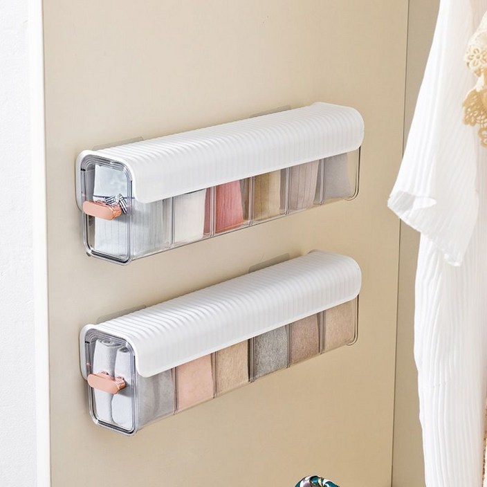 소소온담 무타공 칸분할 다용도 슬라이딩 정리함, 1세트, 화이트